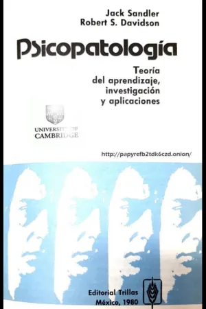 Psicopatología: teoría del aprendizaje, investigación y aplicaciones — Sandler, J., y Davidson, R. S. (1973)