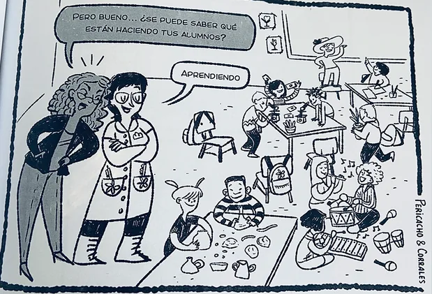 aprendizaje y psicología. viñeta de practica. preguntas de psicologia, sujeto y aprendizaje