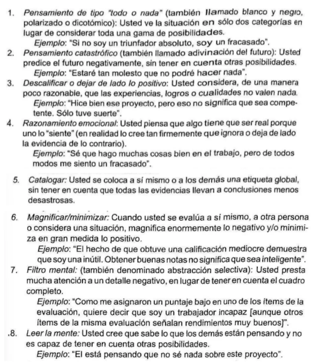 Capítulo 8. Evaluación de los pensamientos automáticos