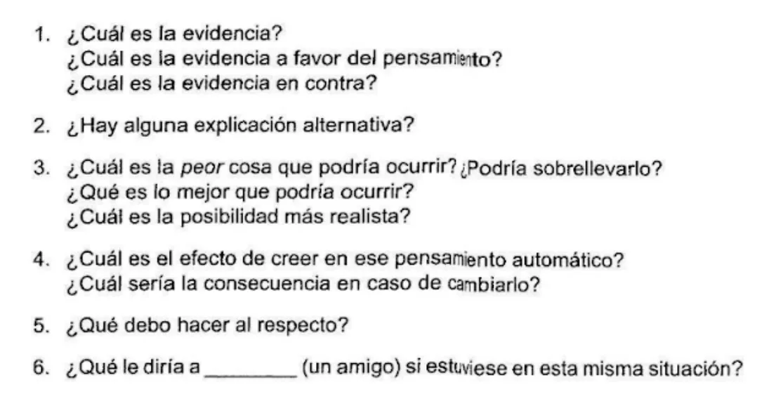 Capítulo 8. Evaluación de los pensamientos automáticos